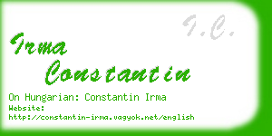 irma constantin business card